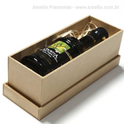 Azeite Colavita 250ml na caixa de MDF