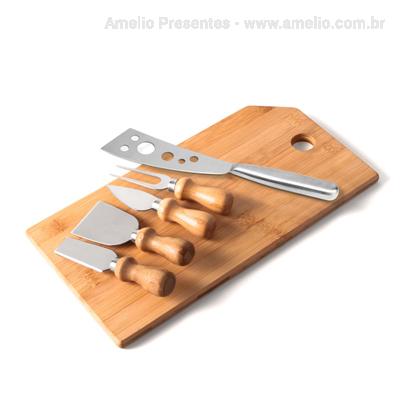 Kit Queijo 6 peças com tábua