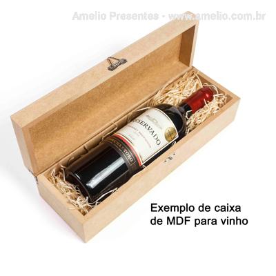 Vinho Chileno Petirrojo Chardonay na caixa de MDF