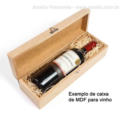 Vinho Chileno Petirrojo Cabernet na caixa de MDF