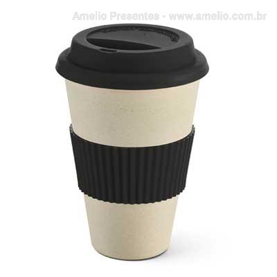 Copo para viagem Bambu e Silicone