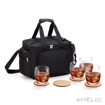 Kit Whisky com Bolsa Térmica - 9 Pçs