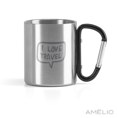 Caneca em aço inox 230ml