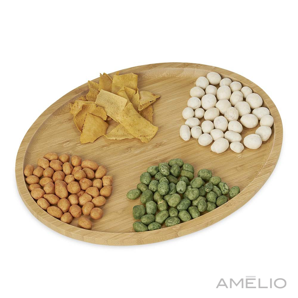 Petisqueira de Bambu Oval 33cm