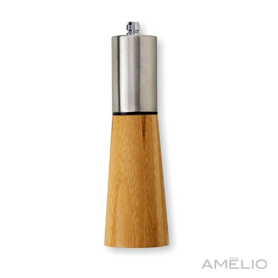 Moedor de Sal/Pimenta em Bambu/Inox