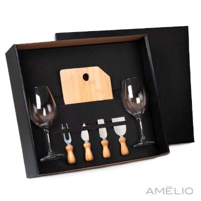 Kit Vinho e Queijo - 7 Pçs