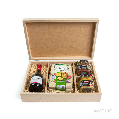 Kit Mini Vinho  Bruschetta e Bruschette Chips