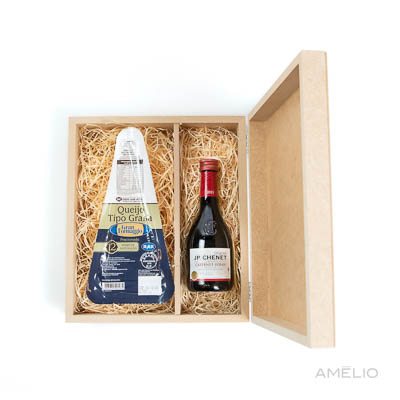 Mini Vinho  com Queijo Grana Gran