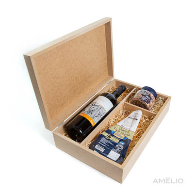 Kit vinho com queijo e aperitivo