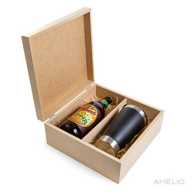 Kit Cerveja 600ml  com Copo térmico inox