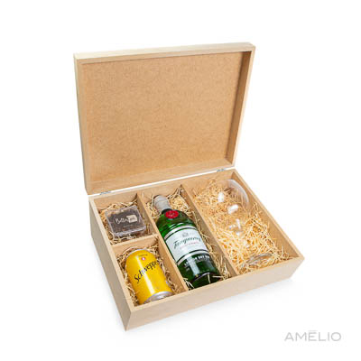Kit Gin Tanqueray 750ml com taça e especiarias