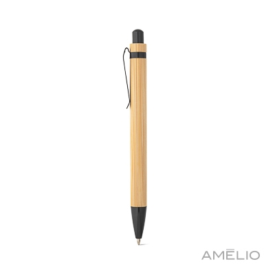 Conjunto de caderno A5 em bambu e caneta