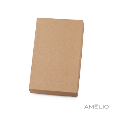 Conjunto de caderno A5 em bambu e caneta