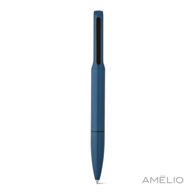 Caneta em alumínio reciclado com iluminação no clipe