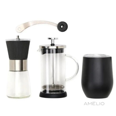 Kit prensa francesa com copo térmico