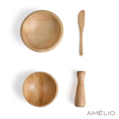 Kit cumbuca e amassador - 4 pçs