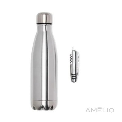 Kit garrafa e canivete - 2 pçs