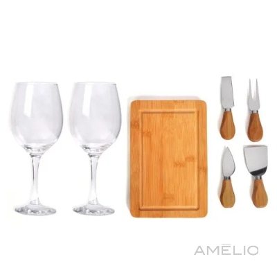 Kit Queijo e Vinho - 8 Pçs