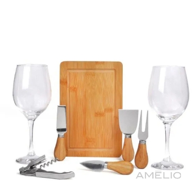 Kit Queijo e Vinho - 8 Pçs