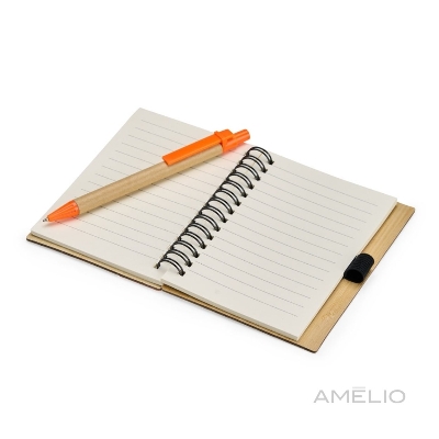 Caderno ecológico com caneta