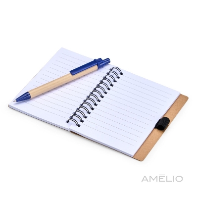 Caderno ecológico com caneta