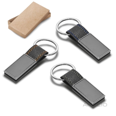 Chaveiro couro/metal