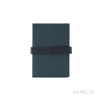 Caderno A5 estruturado em duas partes