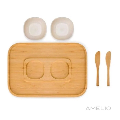 Conj. Para petisco em bambu - 5 pçs