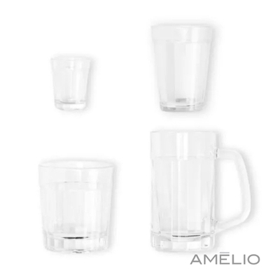 Conj. De copos de vidro - 4 pçs