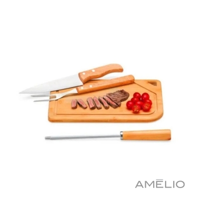 Conjunto para churrasco - 4 pçs