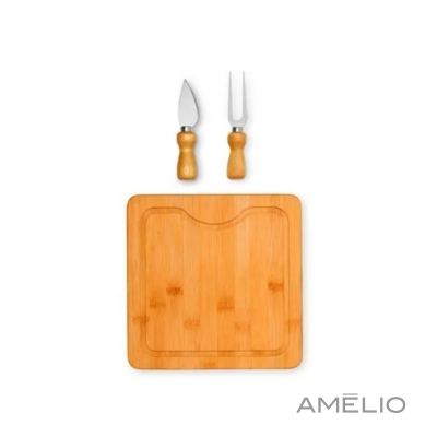 Conjunto com tábua para queijo - 3 pçs