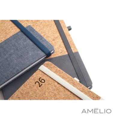 Agenda em cortiça e linho