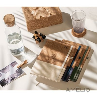 Agenda em cortiça e linho