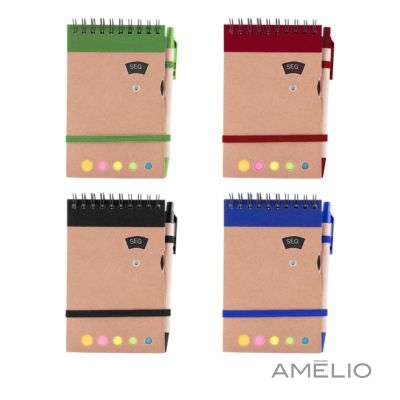 Mini caderno com caneta